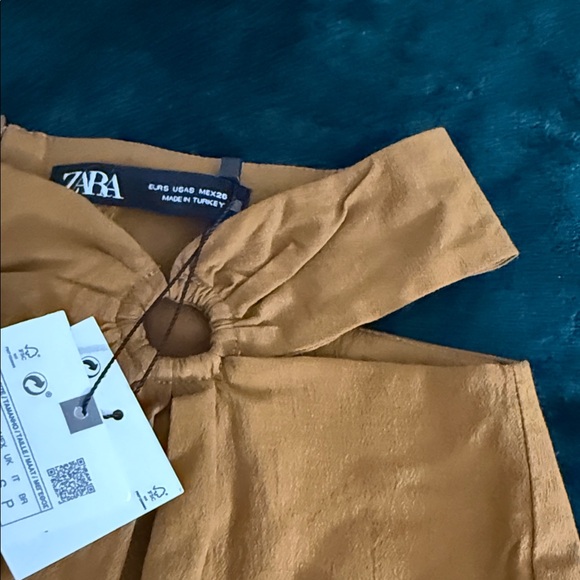 Zara Women's Ochre Mini Skirt - Picture 6 of 9